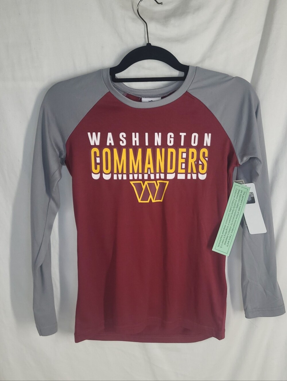 NEW Youth NFL Washington Commanders Long Sleeve Shirt 10/12